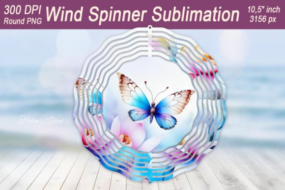 Butterfly Floral Wind Spinner Sublimate