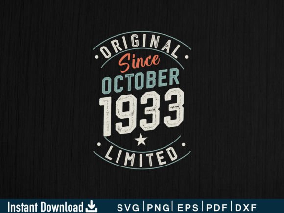 October 1933 Gifts 91st Birthday Shirt