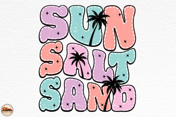 Sun Salt Sand, Retro Summer Sublimation